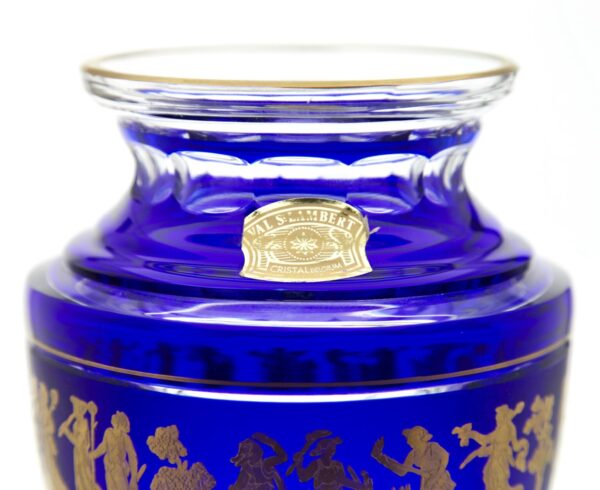 Val Saint Lambert Art Deco Crystal Vase - Image 7