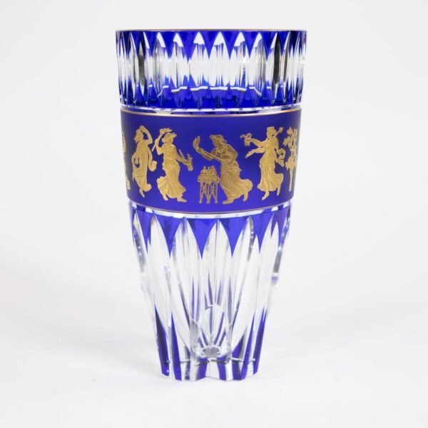 Val Saint Lambert Double Cut Crystal Vase