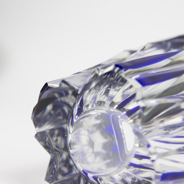 Val Saint Lambert Double Cut Crystal Vase - Image 4