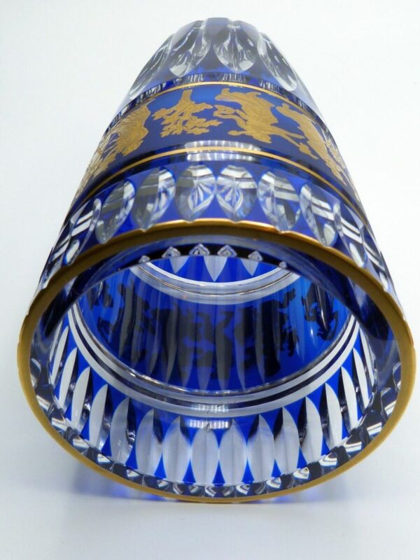 Val Saint Lambert Double Cut Crystal Vase - Image 3