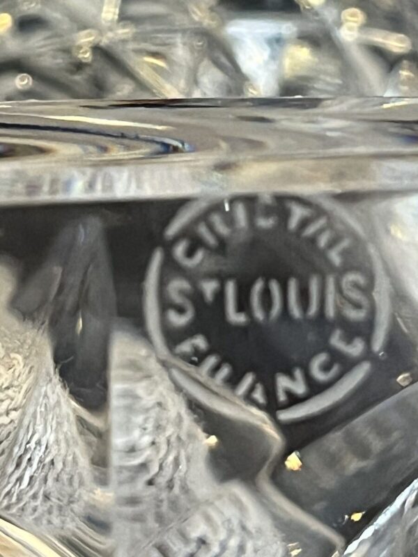 Saint Louis Crystal Versailles Vase Medium Model Diamond Tip Circa 1960 - Image 12