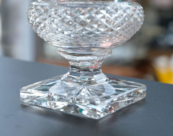 Saint Louis Crystal Versailles Vase Medium Model Diamond Tip Circa 1960 - Image 3