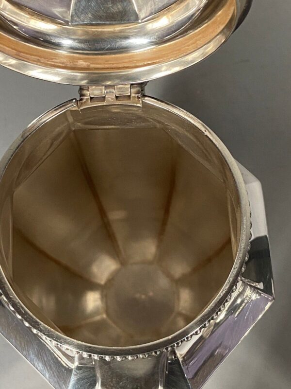 Original plated Art Deco Christofle complete tea-set including tray from 19th century. - Image 8