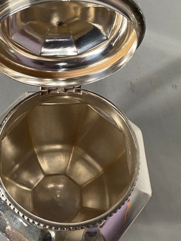 Original plated Art Deco Christofle complete tea-set including tray from 19th century. - Image 10