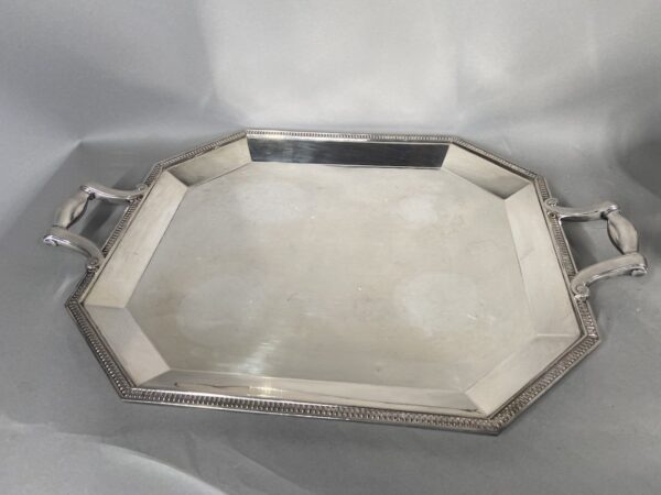 Original plated Art Deco Christofle complete tea-set including tray from 19th century. - Image 5