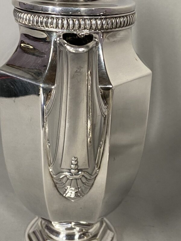 Original plated Art Deco Christofle complete tea-set including tray from 19th century. - Image 11