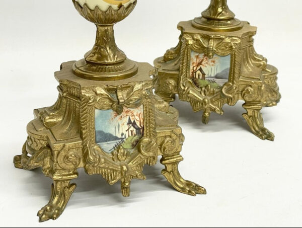 Hermle ornate brass clock - Image 3