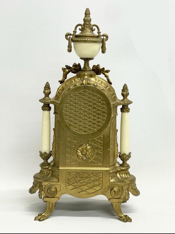 Hermle ornate brass clock - Image 5