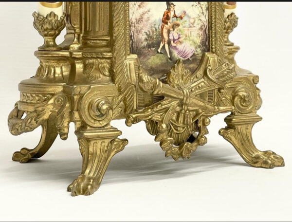 Hermle ornate brass clock - Image 7