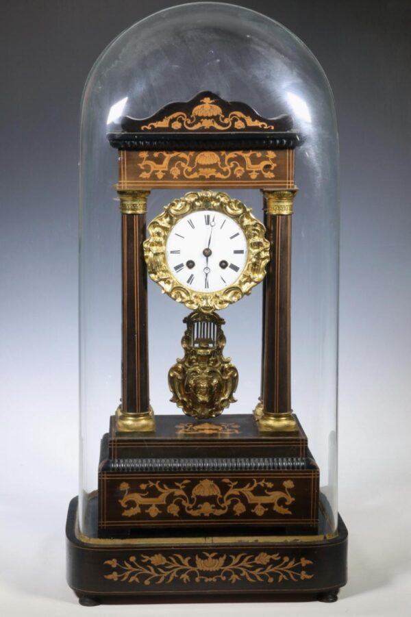 FRENCH EMPIRE PORTICO CLOCK