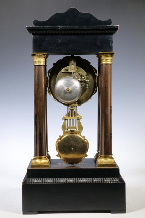 FRENCH EMPIRE PORTICO CLOCK - Image 2