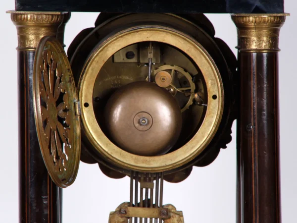 FRENCH EMPIRE PORTICO CLOCK - Image 5