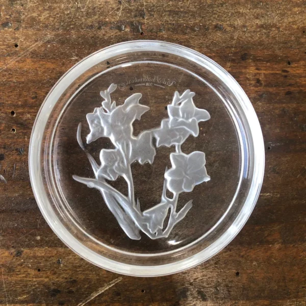 6 Crystal coasters Val St Lambert - Image 8