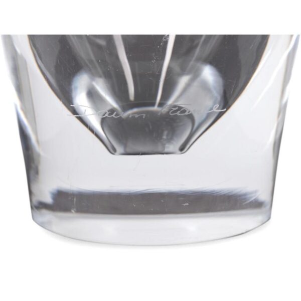 DAUM CLEAR GLASS VASE & PATE DE VERRE SNAKE BASE - Image 7