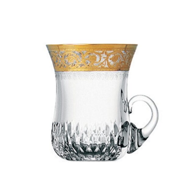 TEA CUP WITH A HANDLE GOLD - Saint Louis