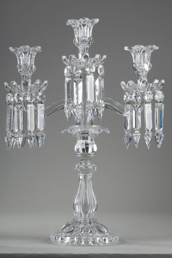 PAIR OF BACCARAT THREE-ARM CANDELABRA - Image 5