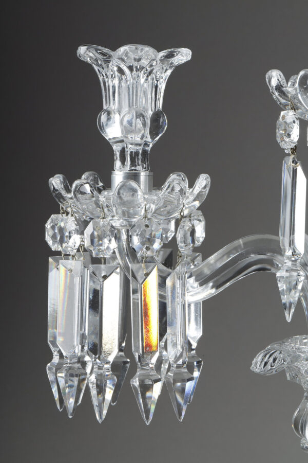 PAIR OF BACCARAT THREE-ARM CANDELABRA - Image 6