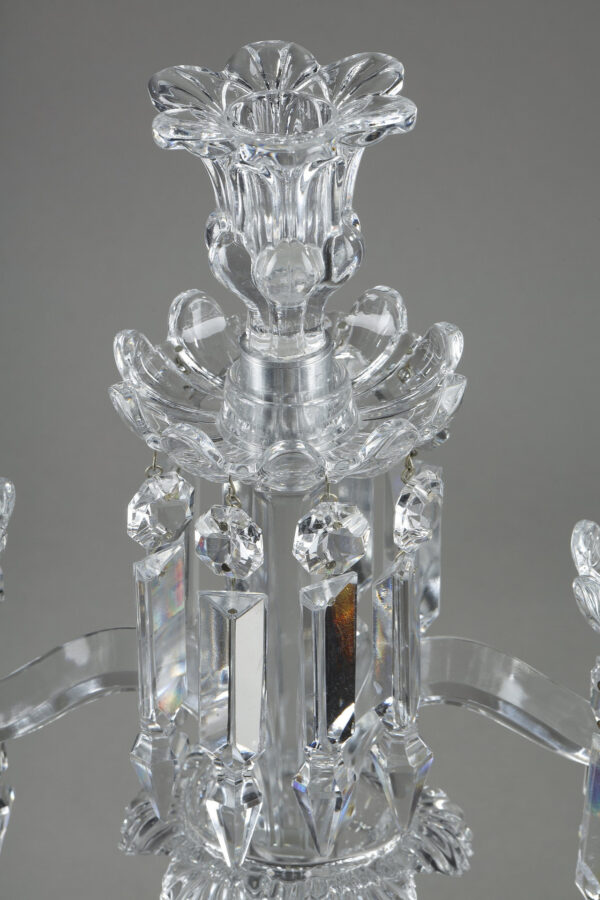 PAIR OF BACCARAT THREE-ARM CANDELABRA - Image 9