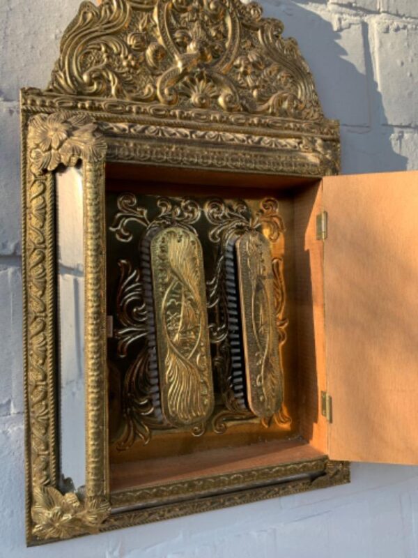 Rococo Mirror Cabinet For Shoe Brushes. - Image 8